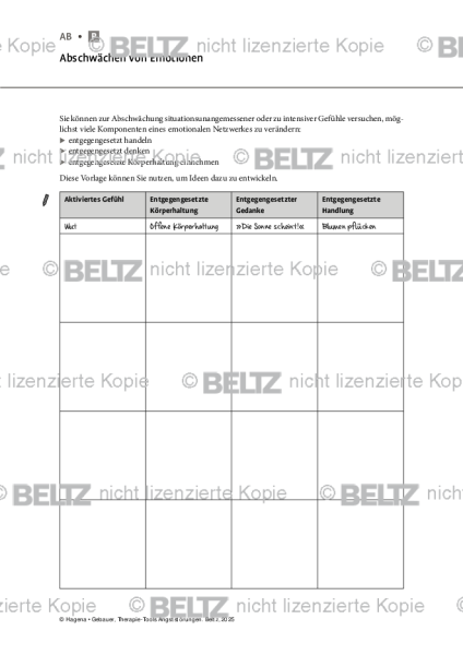 Angststörungen: Abschwächen von Emotionen