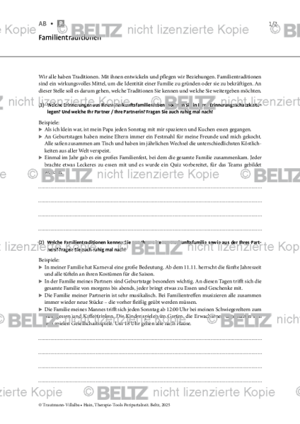 Peripartalzeit: Familientraditionen