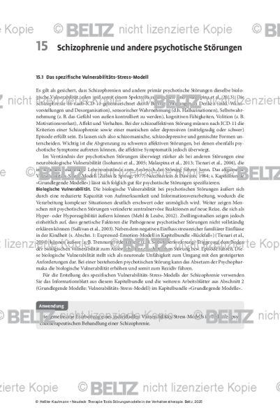 Störungsmodelle: Einleitung Schizophrenie und andere psychotische Störungen