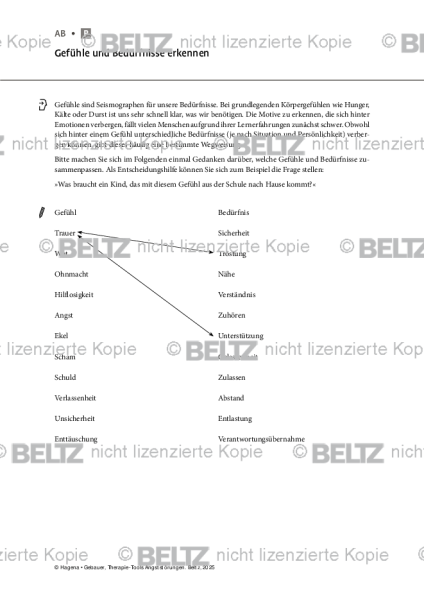 Angststörungen: Gefühle und Bedürfnisse erkennen