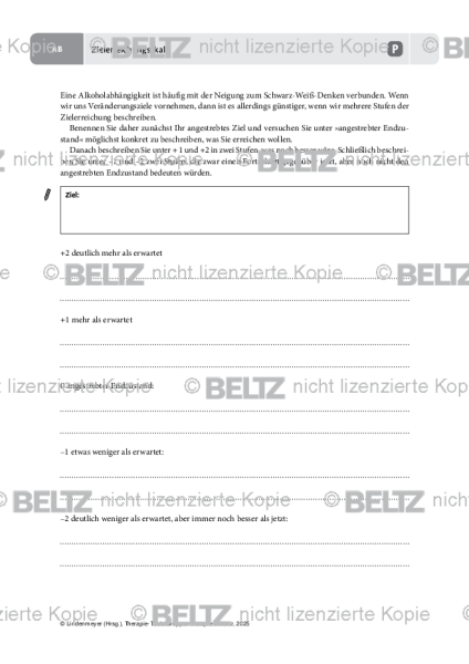 Gruppentherapie: Zielerreichungsskala