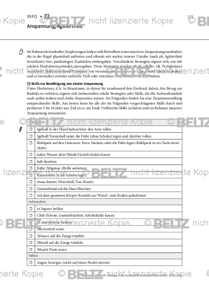 Suizidalität: Anspannung / Agitiertheit