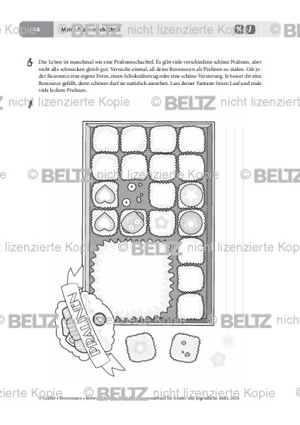 Ressourcenmalbuch: Meine Pralinenschachtel