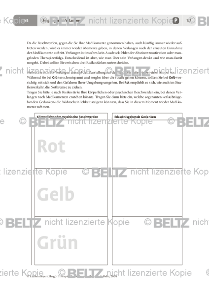 Gruppentherapie: Umgang mit Verlangen nach Medikamenten