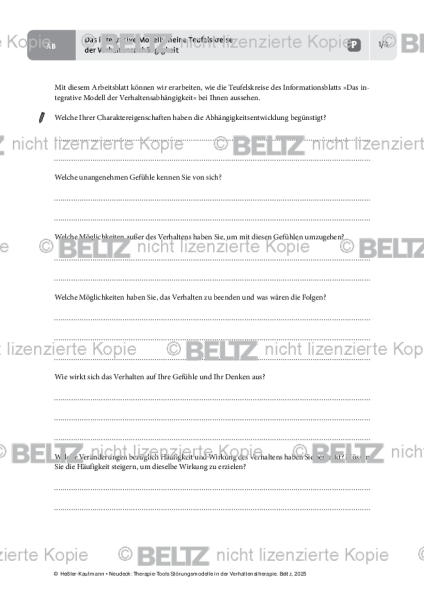 Störungsmodelle: Das integrative Modell: meine Teufelskreise der Verhaltensabhängigkeit
