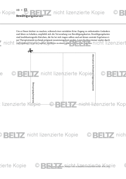 Suizidalität: Bewältigungskarten