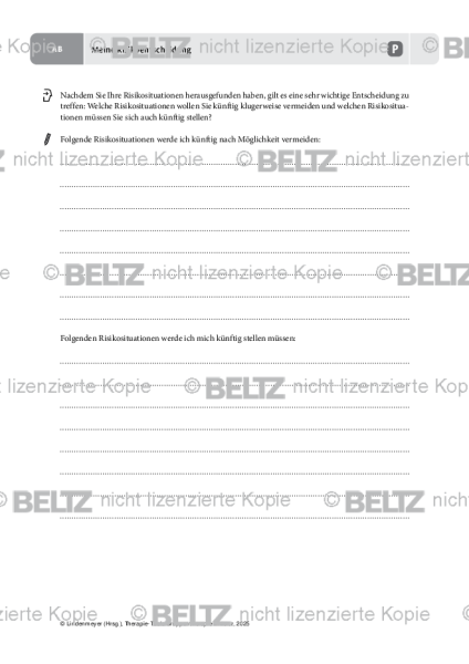Gruppentherapie: Meine Risikoentscheidung