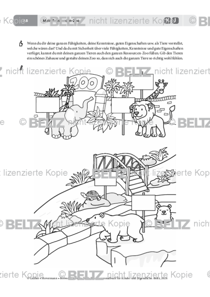 Ressourcenmalbuch: Mein Ressourcen-Zoo