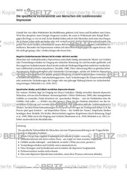 MBCT: Die spezifische Vulnerabilität von Menschen mit rezidivierender Depression