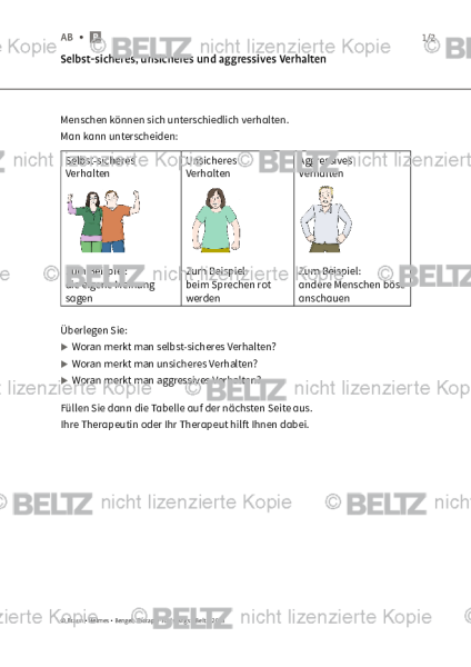 Angst und geistige Behinderung: Selbst-sicheres, unsicheres und aggressives Verhalten