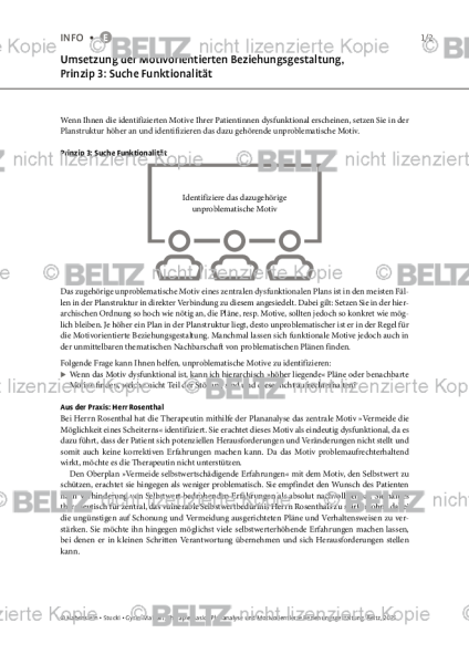Plananalyse: Umsetzung der Motivorientierten Beziehungsgestaltung, Prinzip 3: Suche Funktionalität