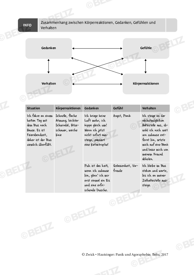 Panik Und Agoraphobie: Zusammenhang Zwischen Körperreaktionen, Gedanken ...