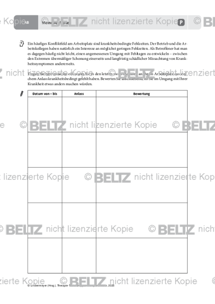 Gruppentherapie: Meine Fehlzeiten