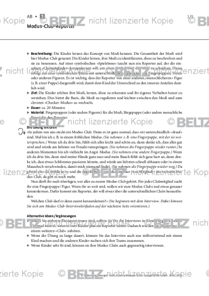 Schematherapie in Gruppe: Modus-Club-Reporter