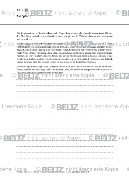 Depression: Akzeptanz