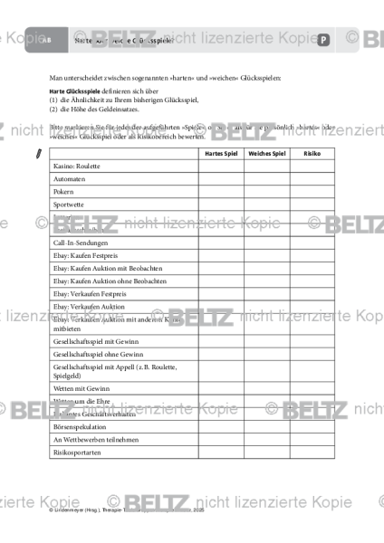 Gruppentherapie: Harte oder weiche Glücksspiele?