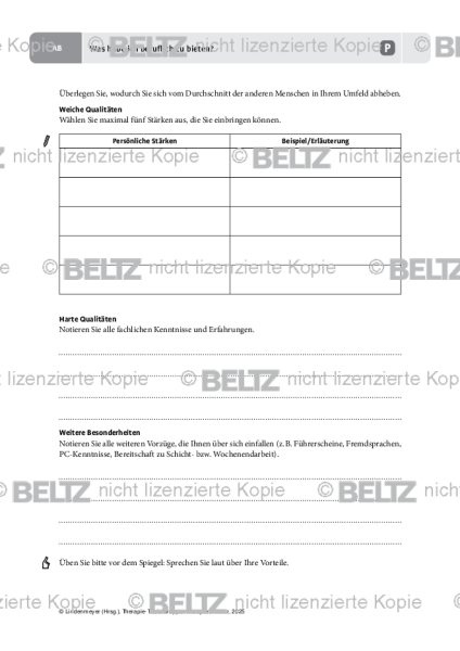 Gruppentherapie: Was habe ich beruflich zu bieten?