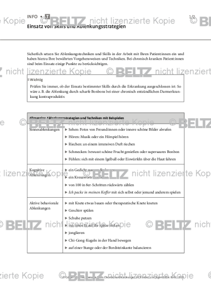 Chronische Erkrankungen: Einsatz von Skills und Ablenkungsstrategien