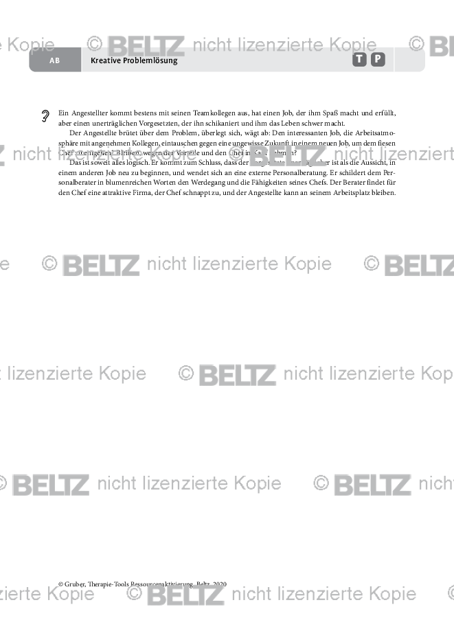 Ressourcenaktivierung: Kreative Problemlösung | psychotherapie.tools