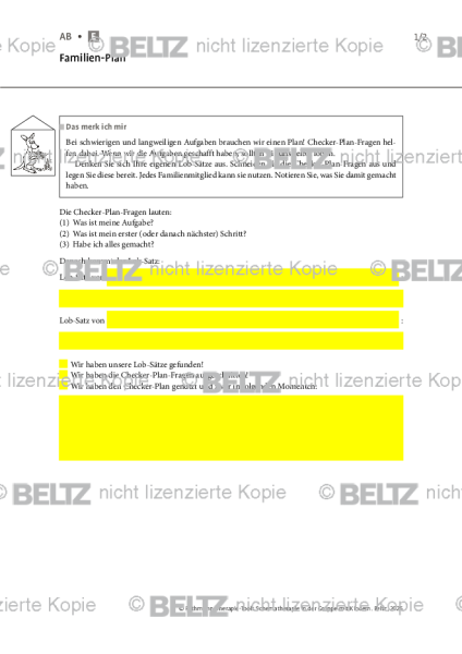 Schematherapie in Gruppe: Familien-Plan