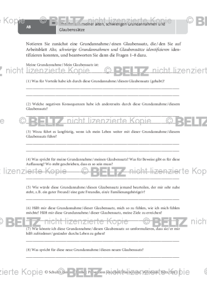 Prävention sexuellen Missbrauchs: Überdenken meiner Grundannahmen und Glaubenssätze