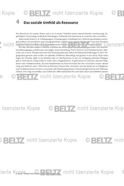 Ressourcenaktivierung: Einleitung Soziales Umfeld als Ressource