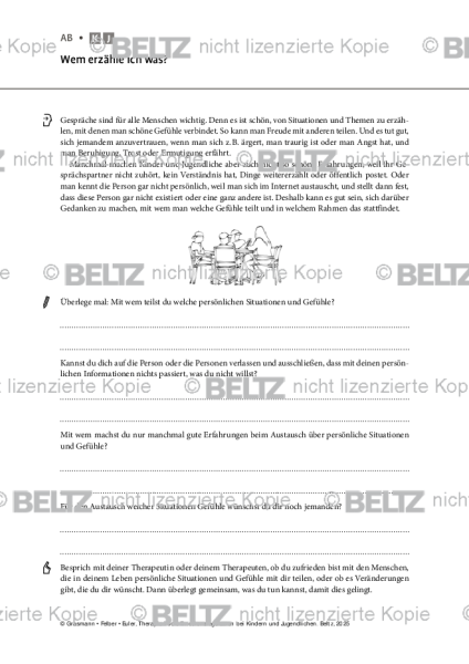 Emotionsregulation (K/J): Wem erzähle ich was?