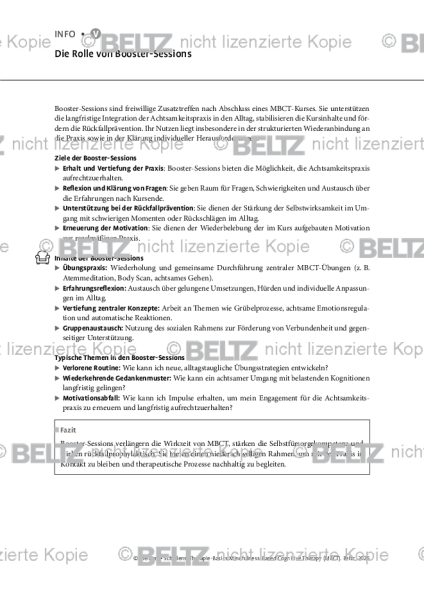 MBCT: Die Rolle von Booster-Sessions