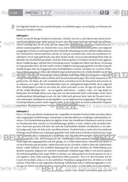 Schlafstörungen: Fallbeispiele