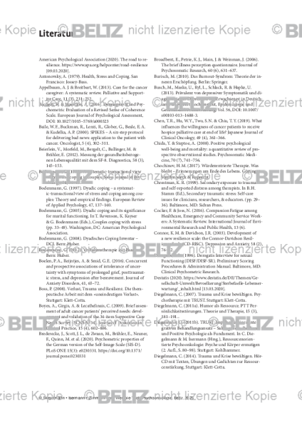 Psychoonkologie: Literatur
