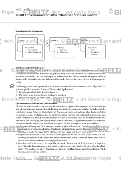 ACT: Schritt 1b: Bewusstheit schaffen mithilfe von Selbst als Kontext