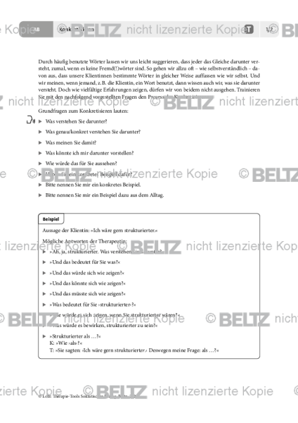 Sokratischer Dialog: Konkretisieren