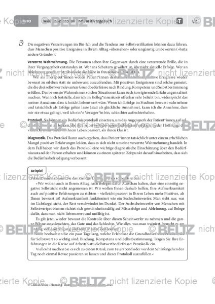 Selbstwert: Bedürfnisprotokoll und Positivtagebuch