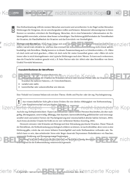Psychoonkologie: Krankheitsmythen