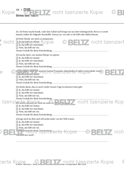 Depression: Stress lass’ nach!