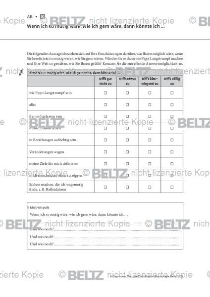 Positive Psychologie: Wenn ich so mutig wäre, wie ich gern wäre, dann könnte ich …