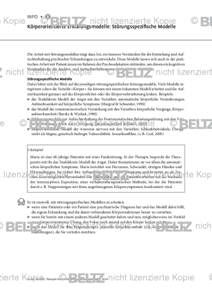 Körperpsychotherapie: Körperorientierte Erklärungsmodelle: Störungsspezifische Modelle