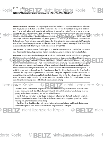 Biofeedback: Neurofeedbacktherapie bei ADHS im Erwachsenenalter