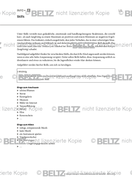 Selbstverletzendes Verhalten: Skills