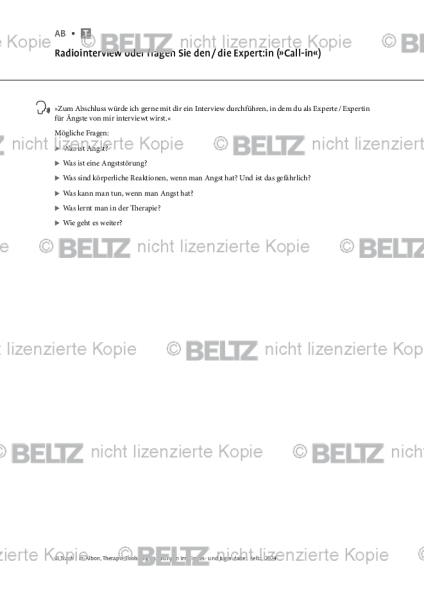 Angst bei Kindern und Jugendlichen: Radiointerview oder fragen Sie den / die Expert:in (»Call-in«)