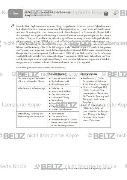 PTBS: Stabilisierende Imaginationstechniken