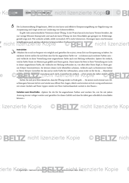 Psychoonkologie: Kleine Lichtstromübung