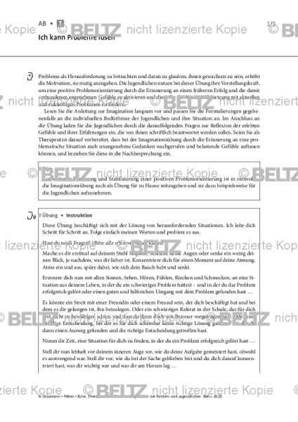 Emotionsregulation (K/J): Ich kann Probleme lösen