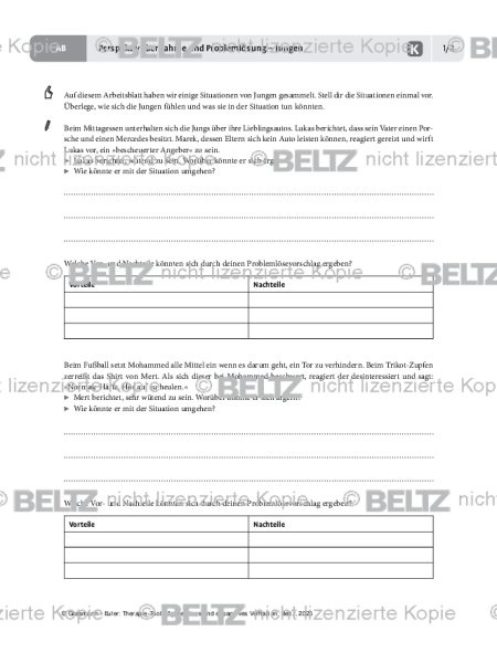 Aggression: Perspektivübernahme und Problemlösung – Jungen