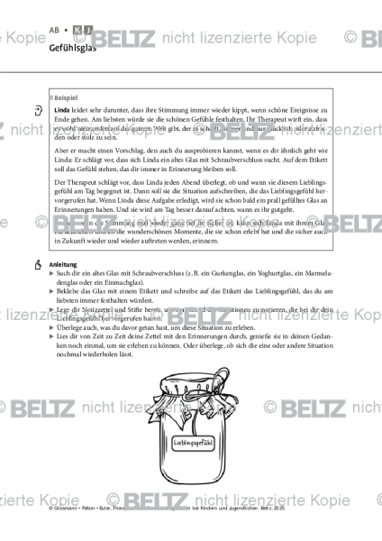 Emotionsregulation (K/J): Gefühlsglas