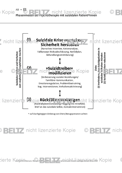 Suizidalität bei Kindern und Jugendlichen: Phasenmodell der Psychotherapie