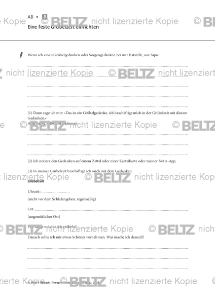 Psychosen: Eine feste Grübelzeit einrichten