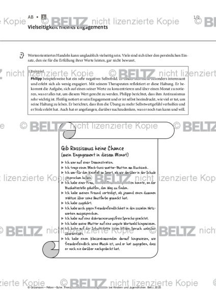 Emotionsregulation (K/J): Vielseitigkeit meines Engagements (Jugendliche)