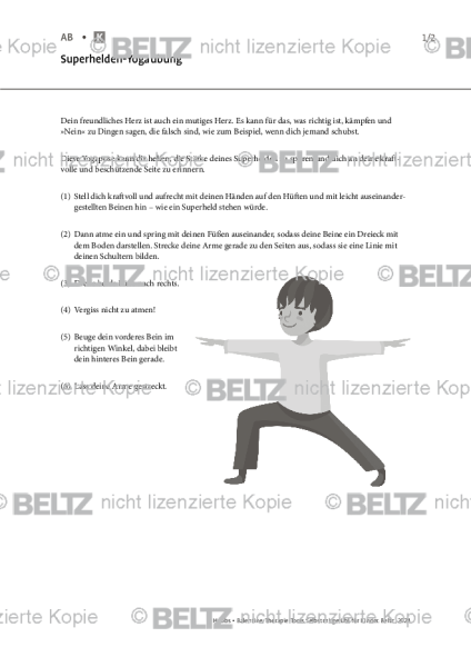 Selbstmitgefühl für Kinder: Superhelden-Yogaübung