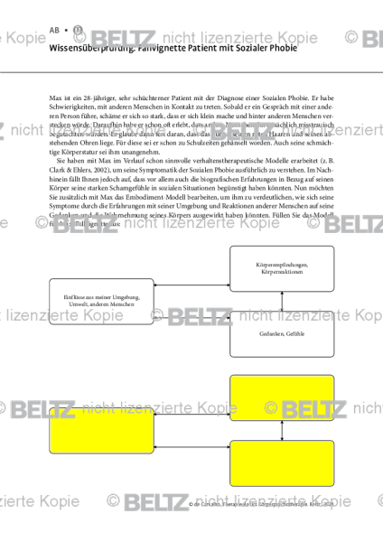 Körperpsychotherapie: Wissensüberprüfung: Fallvignette Patient mit Sozialer Phobie